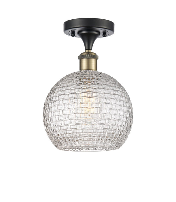 Innovations 516-1C-BAB-G122C-8CL One Light Semi-Flush Mount, Black Antique Brass