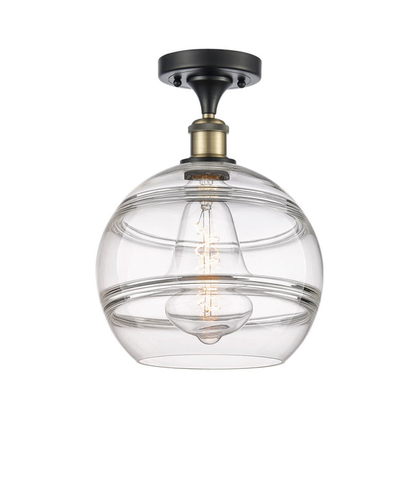 Innovations 516-1C-BAB-G556-10CL One Light Semi-Flush Mount, Black Antique Brass