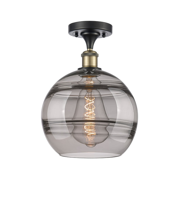 Innovations 516-1C-BAB-G556-10SM One Light Semi-Flush Mount, Black Antique Brass