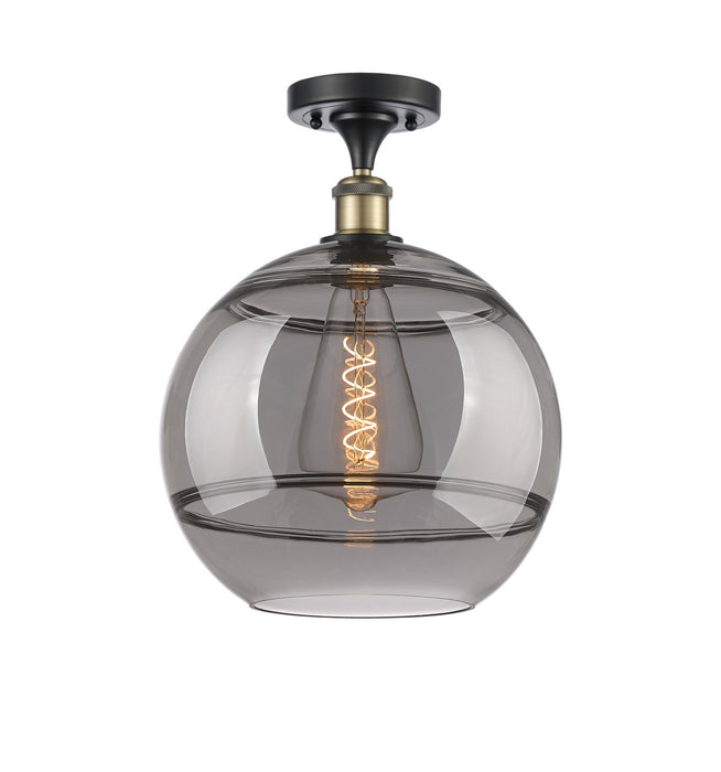 Innovations 516-1C-BAB-G556-12SM One Light Semi-Flush Mount, Black Antique Brass