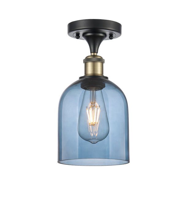 Innovations 516-1C-BAB-G558-6BL One Light Semi-Flush Mount, Black Antique Brass