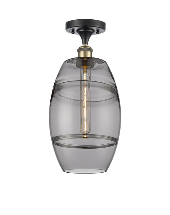 Innovations 516-1C-BAB-G557-8SM One Light Semi-Flush Mount, Black Antique Brass