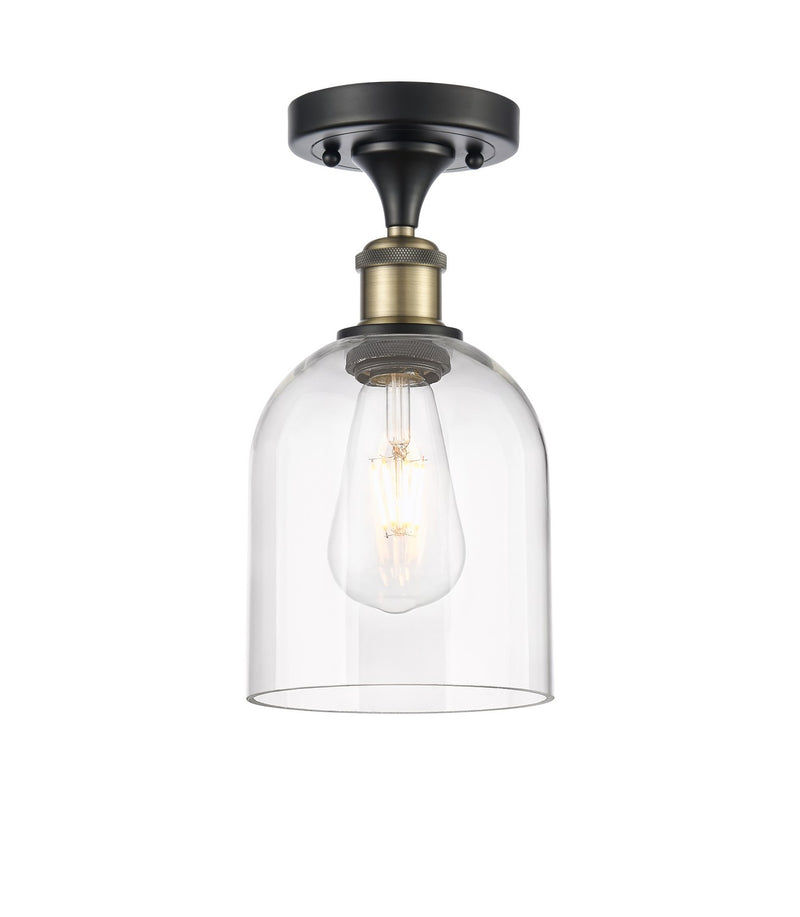 Innovations 516-1C-BAB-G558-6CL One Light Semi-Flush Mount, Black Antique Brass