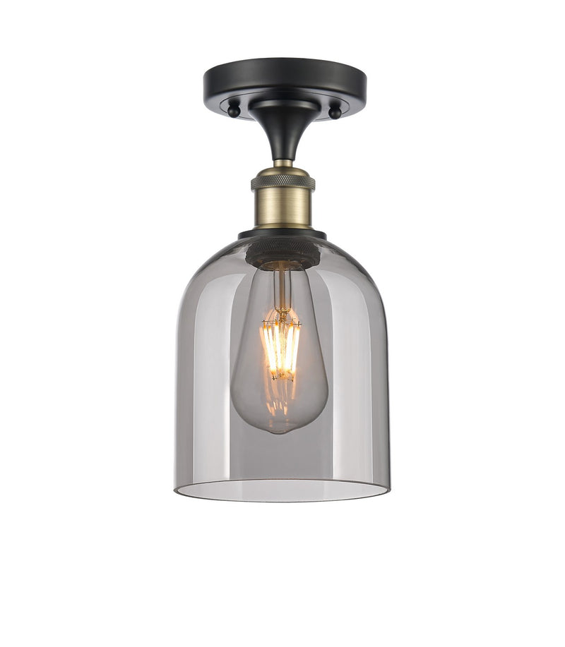 Innovations 516-1C-BAB-G558-6SM One Light Semi-Flush Mount, Black Antique Brass