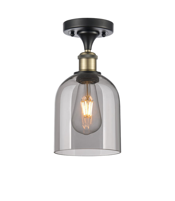 Innovations 516-1C-BAB-G558-6SM One Light Semi-Flush Mount, Black Antique Brass