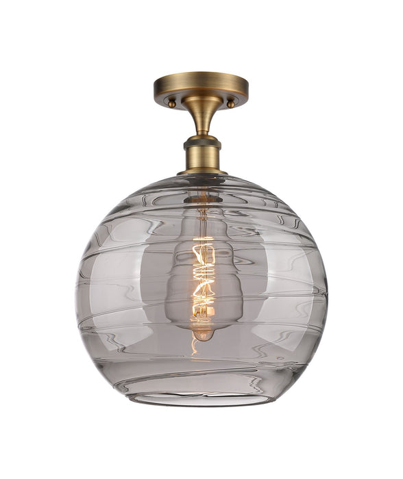 Innovations 516-1C-BB-G1213-12SM One Light Semi-Flush Mount, Brushed Brass