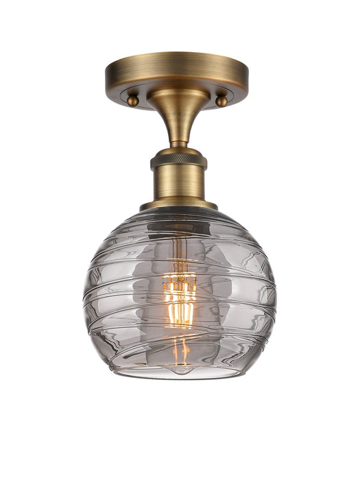 Innovations 516-1C-BB-G1213-6SM One Light Semi-Flush Mount, Brushed Brass