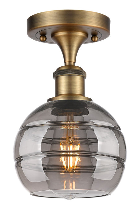 Innovations 516-1C-BB-G556-6SM One Light Semi-Flush Mount, Brushed Brass