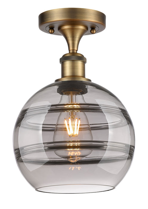 Innovations 516-1C-BB-G556-8SM One Light Semi-Flush Mount, Brushed Brass