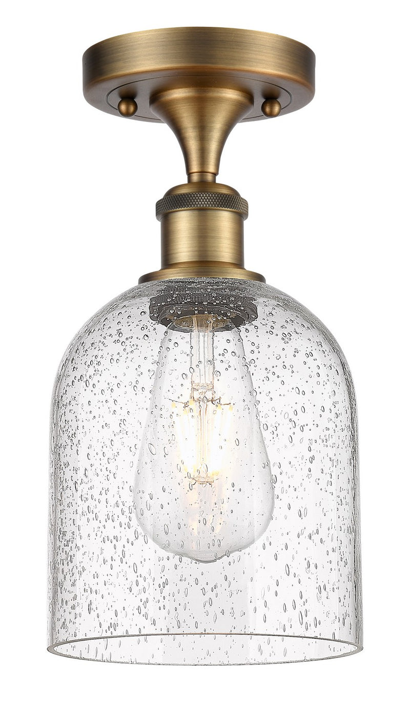 Innovations 516-1C-BB-G558-6SDY One Light Semi-Flush Mount, Brushed Brass