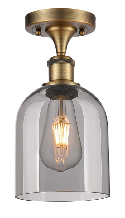 Innovations 516-1C-BB-G558-6SM One Light Semi-Flush Mount, Brushed Brass