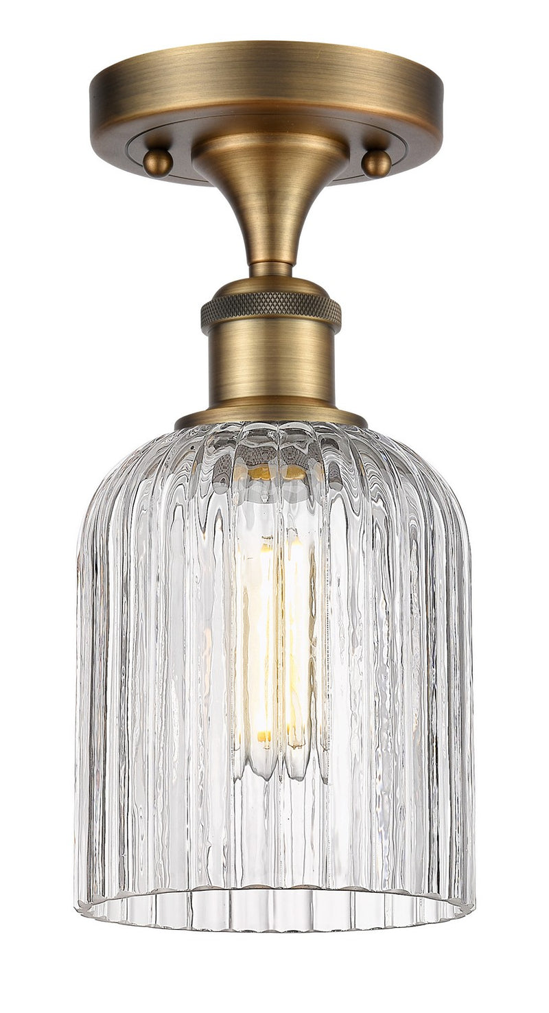 Innovations 516-1C-BB-G559-5CL One Light Semi-Flush Mount, Brushed Brass