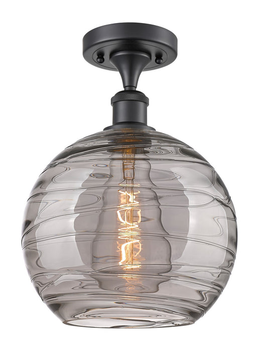Innovations 516-1C-BK-G1213-10SM One Light Semi-Flush Mount, Matte Black