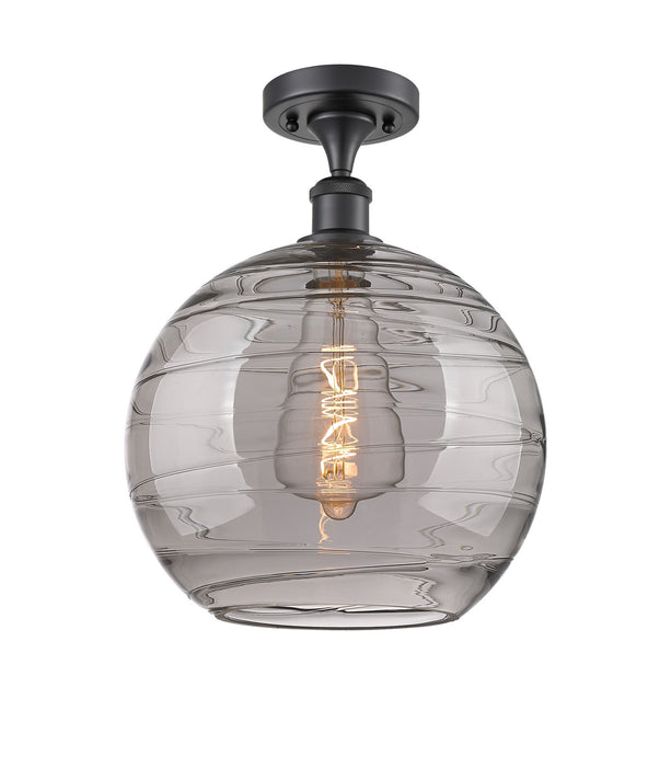 Innovations 516-1C-BK-G1213-12SM One Light Semi-Flush Mount, Matte Black