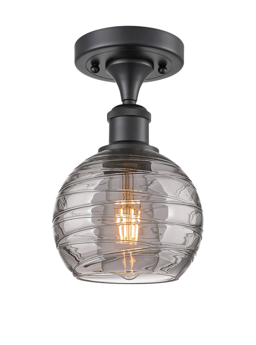 Innovations 516-1C-BK-G1213-6SM One Light Semi-Flush Mount, Matte Black