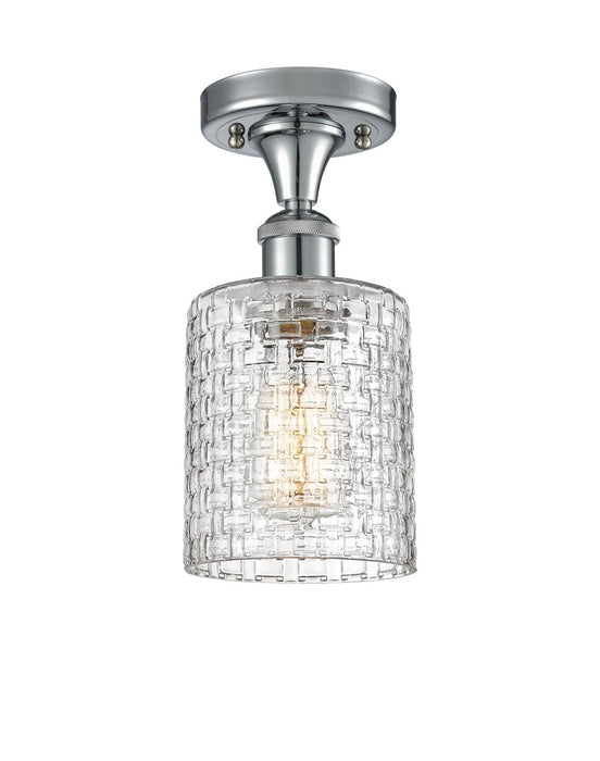 Innovations 516-1C-PC-G112C-5CL One Light Semi-Flush Mount, Polished Chrome