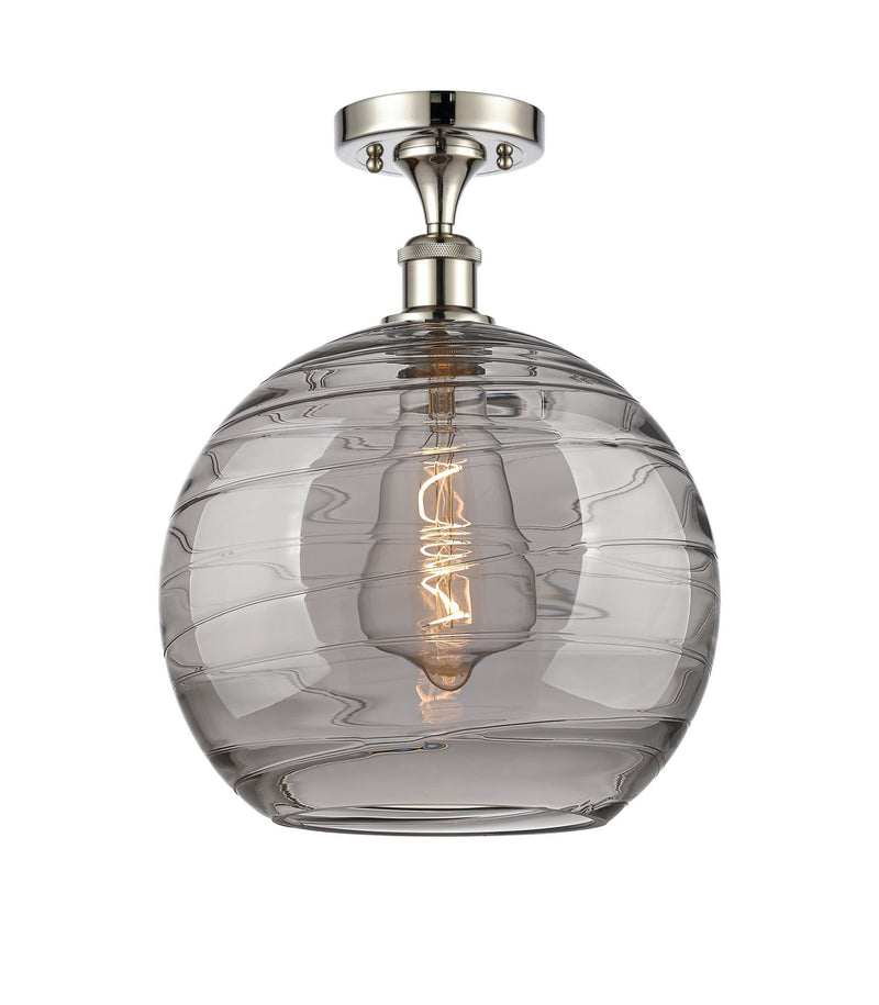 Innovations 516-1C-PN-G1213-12SM One Light Semi-Flush Mount, Polished Nickel