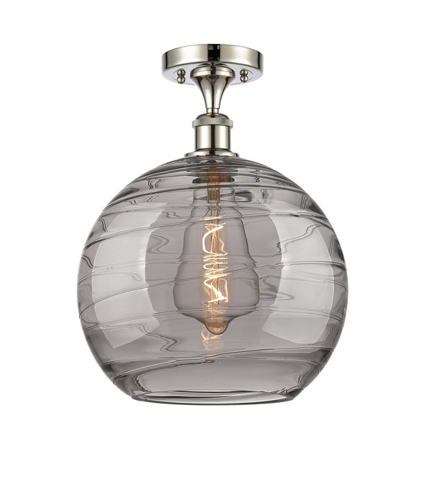 Innovations 516-1C-PN-G1213-12SM One Light Semi-Flush Mount, Polished Nickel