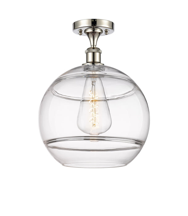 Innovations 516-1C-PN-G556-12CL One Light Semi-Flush Mount, Polished Nickel
