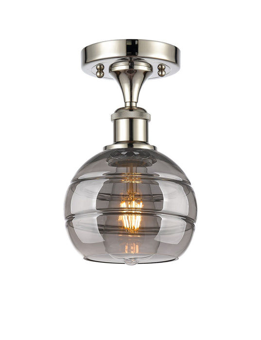 Innovations 516-1C-PN-G556-6SM One Light Semi-Flush Mount, Polished Nickel