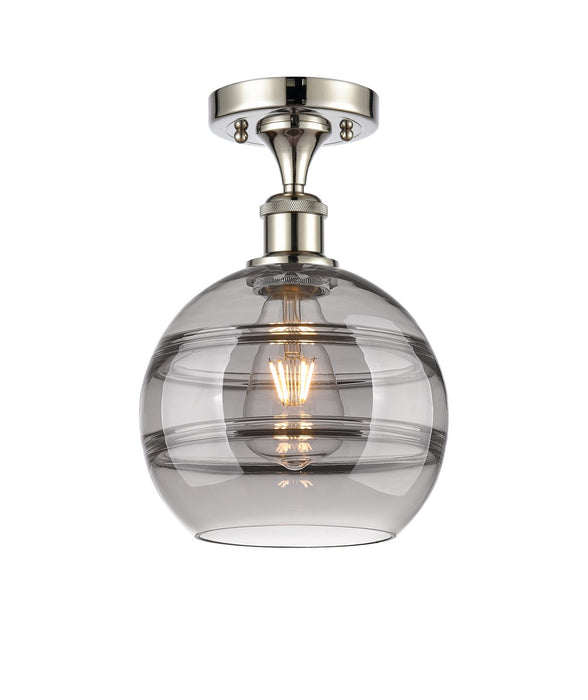 Innovations 516-1C-PN-G556-8SM One Light Semi-Flush Mount, Polished Nickel