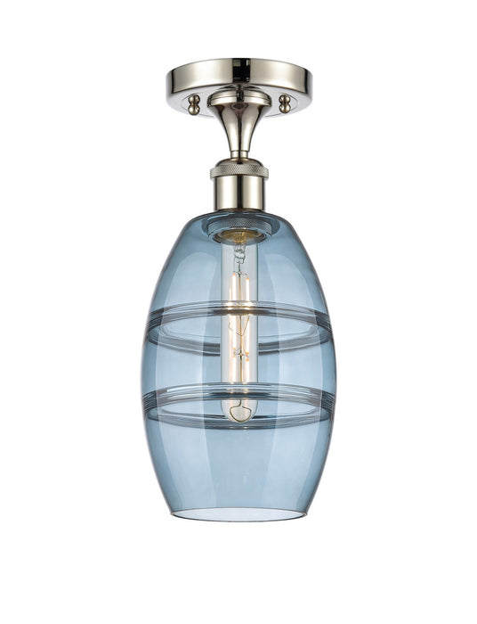 Innovations 516-1C-PN-G557-6BL One Light Semi-Flush Mount, Polished Nickel