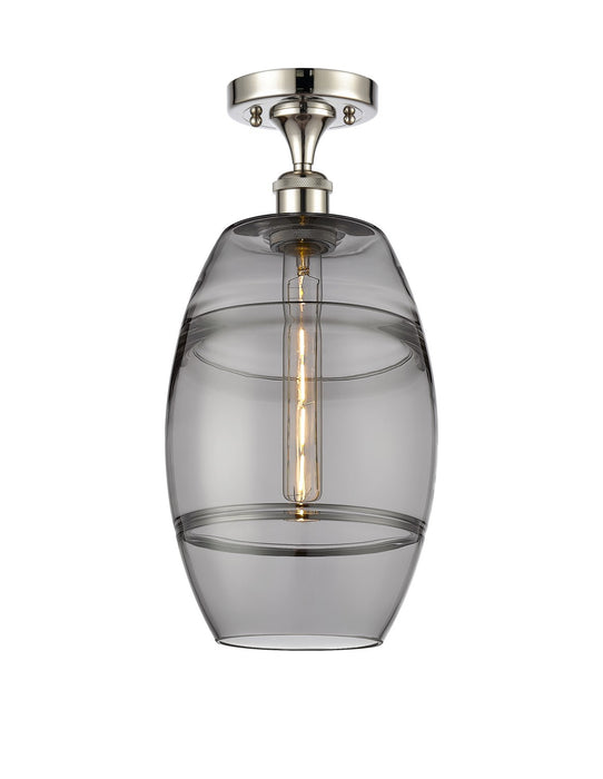 Innovations 516-1C-PN-G557-8SM One Light Semi-Flush Mount, Polished Nickel