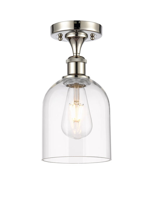 Innovations 516-1C-PN-G558-6CL One Light Semi-Flush Mount, Polished Nickel