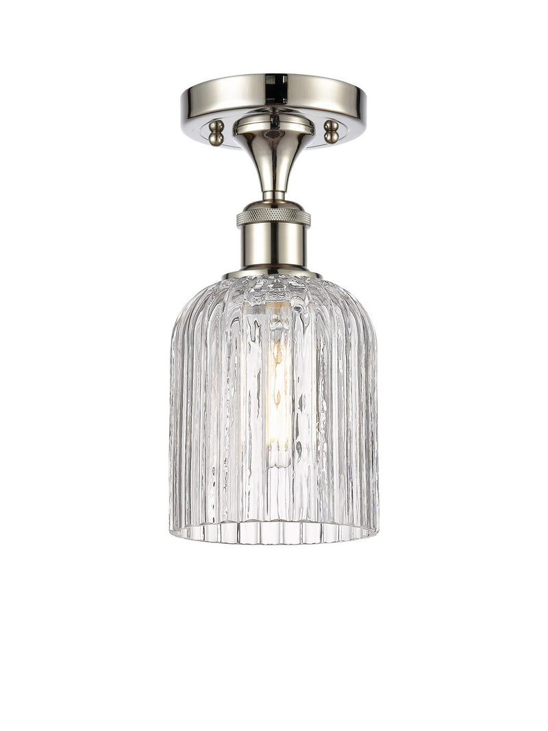 Innovations 516-1C-PN-G559-5CL One Light Semi-Flush Mount, Polished Nickel