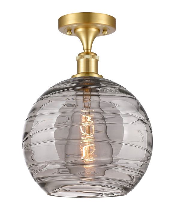 Innovations 516-1C-SG-G1213-10SM One Light Semi-Flush Mount, Satin Gold