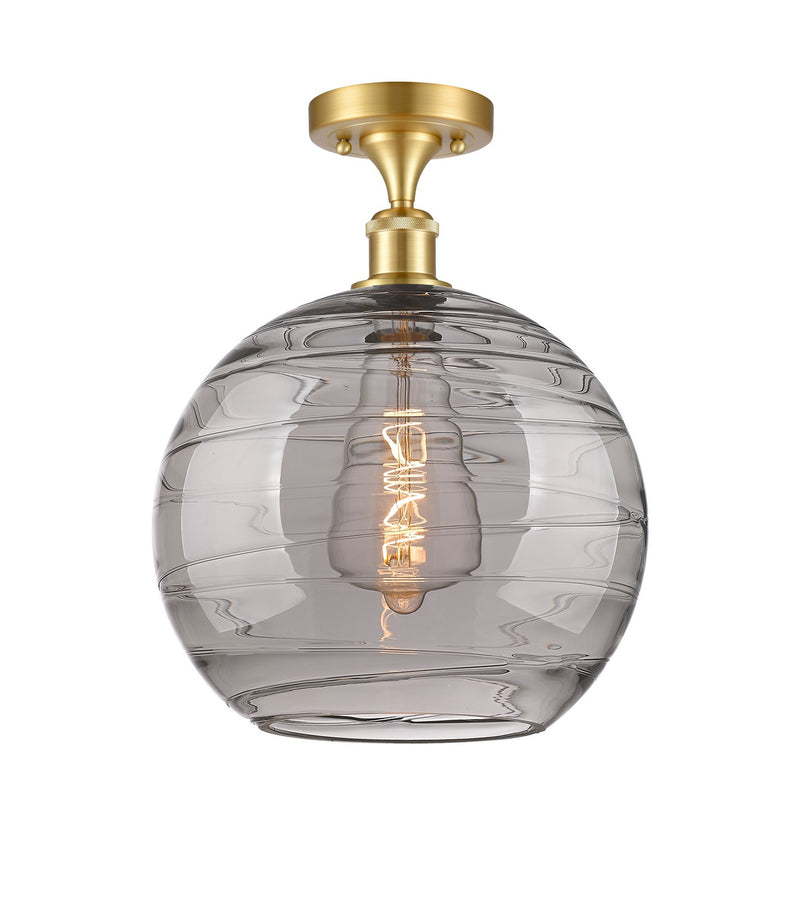 Innovations 516-1C-SG-G1213-12SM One Light Semi-Flush Mount, Satin Gold