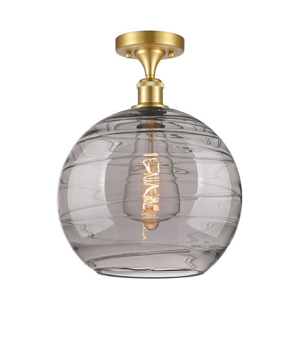 Innovations 516-1C-SG-G1213-12SM One Light Semi-Flush Mount, Satin Gold