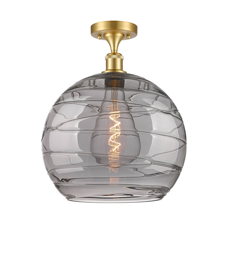 Innovations 516-1C-SG-G1213-14SM One Light Semi-Flush Mount, Satin Gold