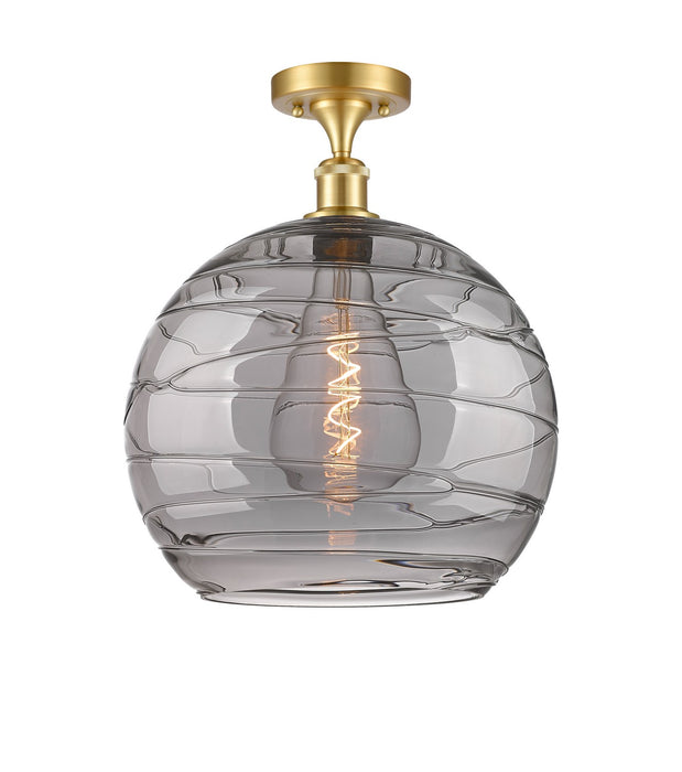 Innovations 516-1C-SG-G1213-14SM One Light Semi-Flush Mount, Satin Gold