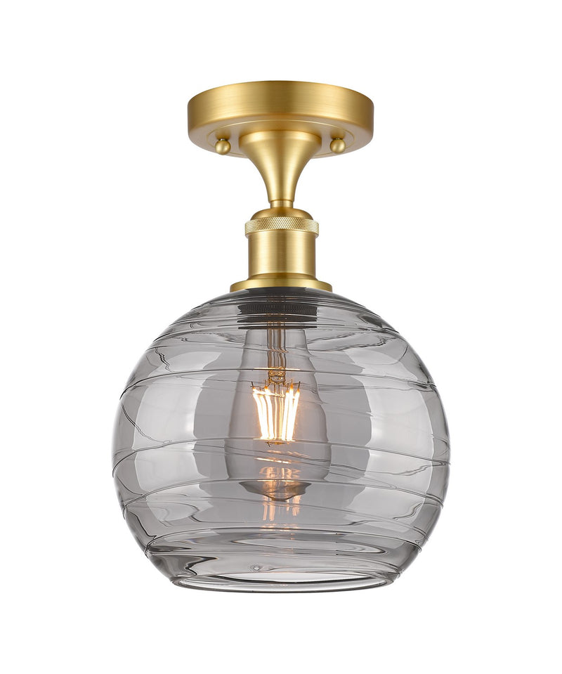 Innovations 516-1C-SG-G1213-8SM One Light Semi-Flush Mount, Satin Gold
