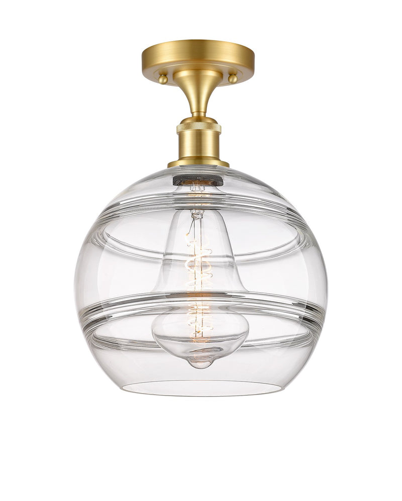 Innovations 516-1C-SG-G556-10CL One Light Semi-Flush Mount, Satin Gold