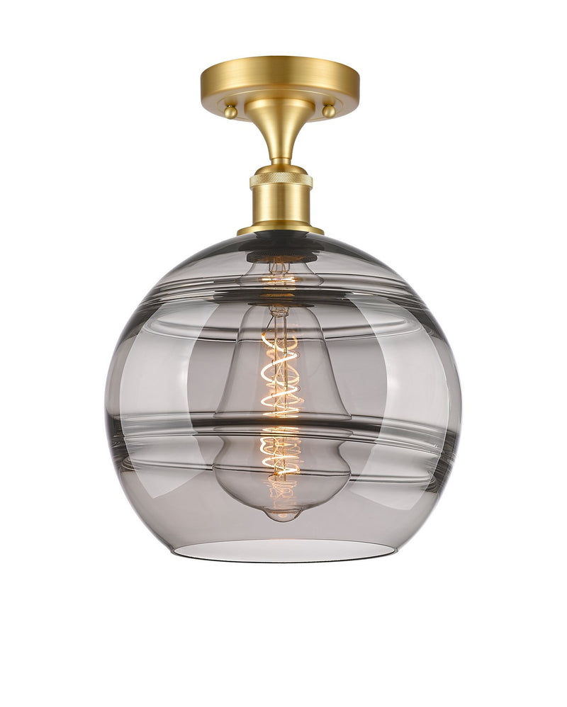 Innovations 516-1C-SG-G556-10SM One Light Semi-Flush Mount, Satin Gold