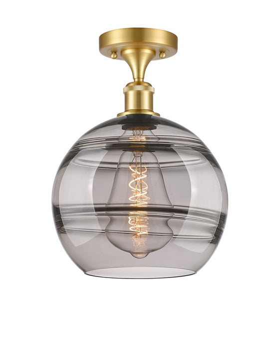 Innovations 516-1C-SG-G556-10SM One Light Semi-Flush Mount, Satin Gold