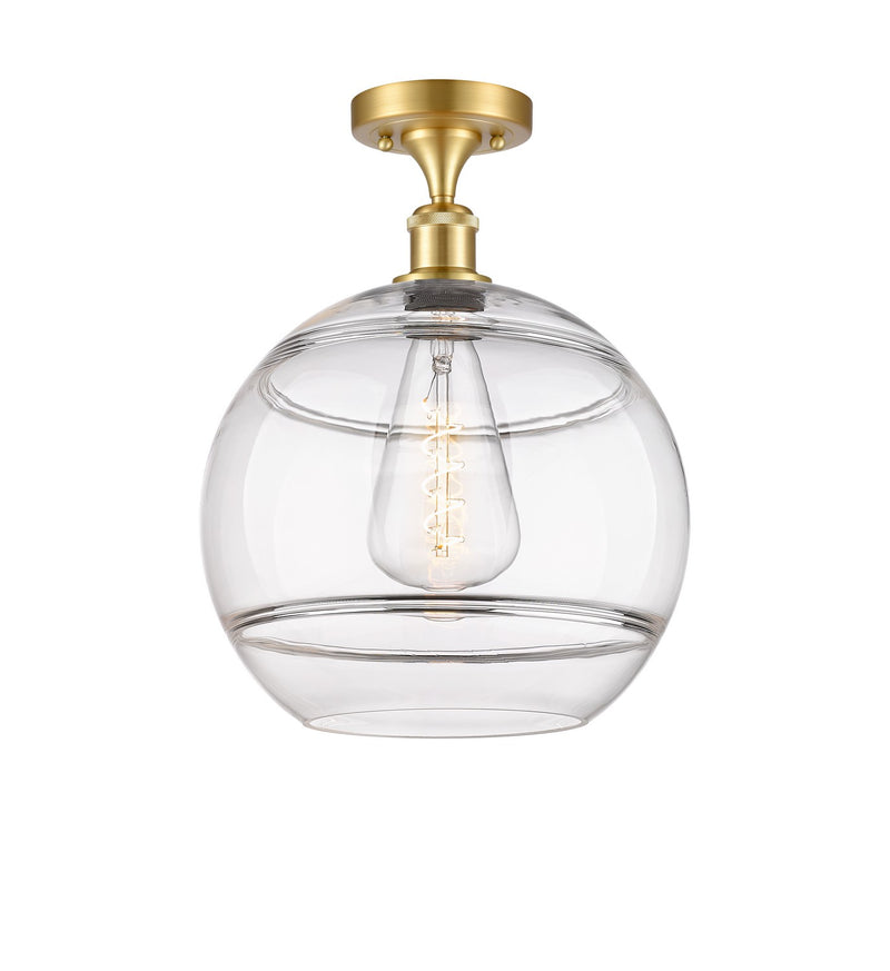 Innovations 516-1C-SG-G556-12CL One Light Semi-Flush Mount, Satin Gold