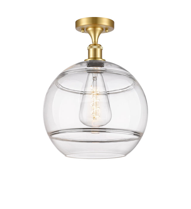 Innovations 516-1C-SG-G556-12CL One Light Semi-Flush Mount, Satin Gold