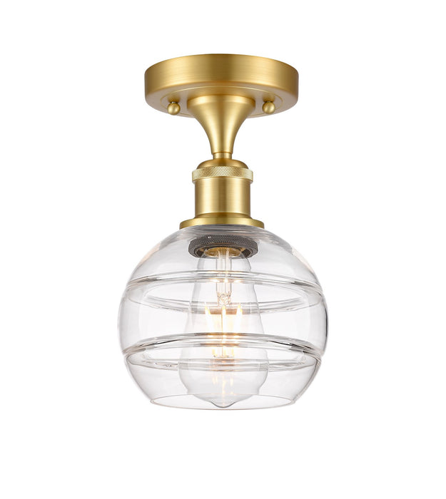 Innovations 516-1C-SG-G556-6CL One Light Semi-Flush Mount, Satin Gold
