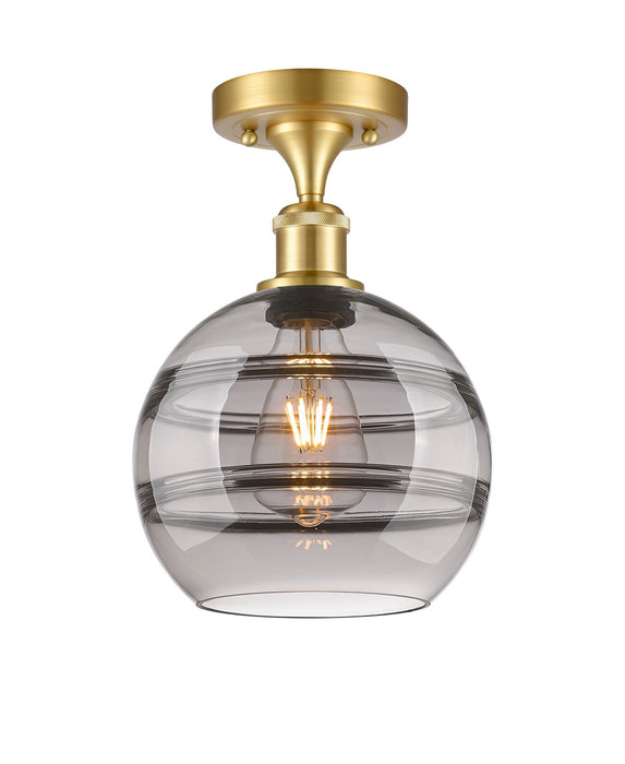 Innovations 516-1C-SG-G556-8SM One Light Semi-Flush Mount, Satin Gold