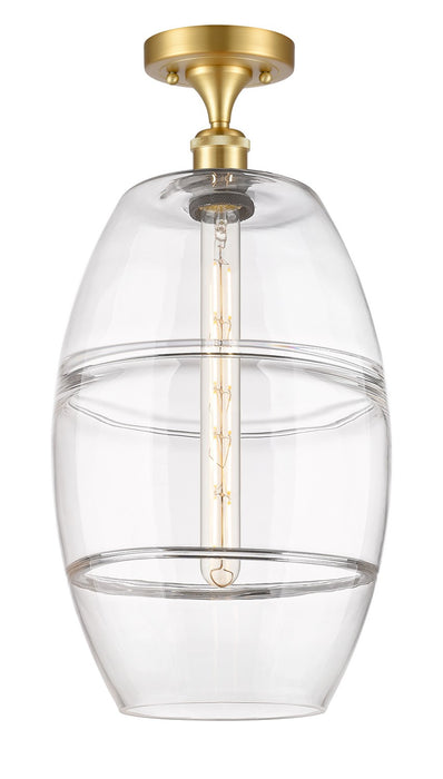 Innovations 516-1C-SG-G557-10CL One Light Semi-Flush Mount, Satin Gold