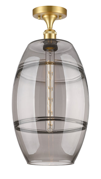 Innovations 516-1C-SG-G557-10SM One Light Semi-Flush Mount, Satin Gold