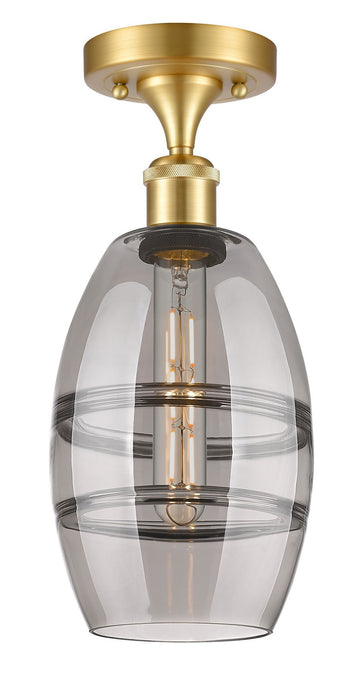 Innovations 516-1C-SG-G557-6SM One Light Semi-Flush Mount, Satin Gold