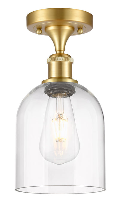Innovations 516-1C-SG-G558-6CL One Light Semi-Flush Mount, Satin Gold