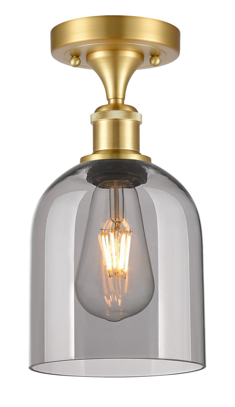 Innovations 516-1C-SG-G558-6SM One Light Semi-Flush Mount, Satin Gold