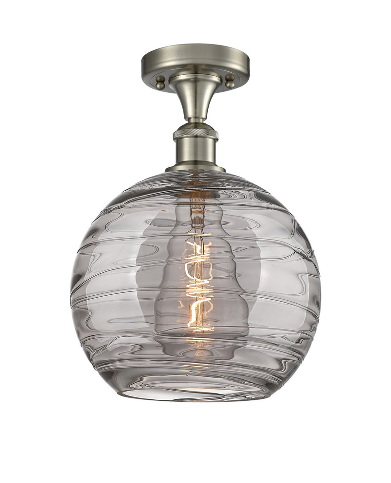 Innovations 516-1C-SN-G1213-10SM One Light Semi-Flush Mount, Brushed Satin Nickel