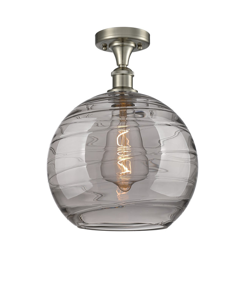 Innovations 516-1C-SN-G1213-12SM One Light Semi-Flush Mount, Brushed Satin Nickel