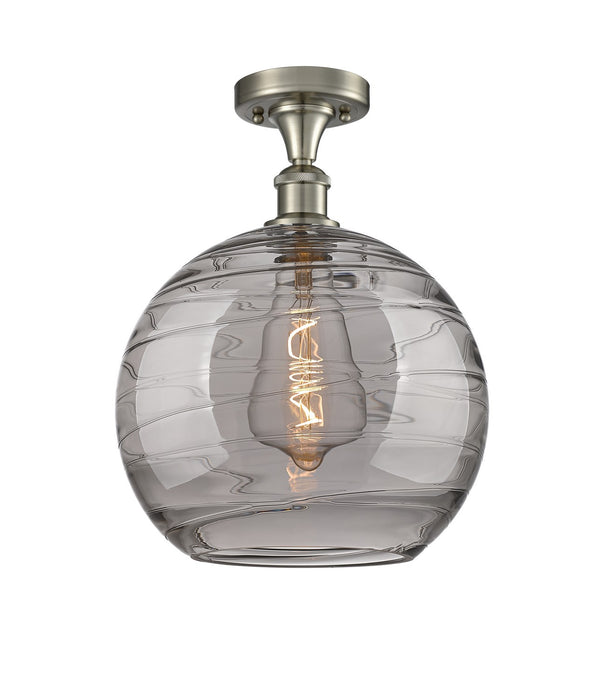 Innovations 516-1C-SN-G1213-12SM One Light Semi-Flush Mount, Brushed Satin Nickel
